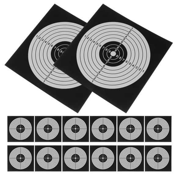 Homoyoyo 100Pcs Portable Target Paper Sheets Black Lightweight Foldable Target Markers for Shooting