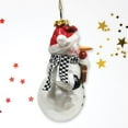 thumbnail image 4 of Frosty Neighborhood Snowman Glass Christmas Ornament, Delightful Holiday Decoration, 4 of 5