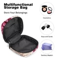thumbnail image 4 of Peony Period Bag Sanitary Napkin Purse Small Coin Pouch Travel Waist Pouch Organizer Case 4.7x6.6x6.6 in Made of Velvet Cloth, Sponge, 4 of 6