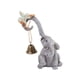 thumbnail image 5 of Estatua de elefante, figura de animal, adorno para dormitorio, escritorio, sala de estar, boda, resina Con campana 8x19cm, 5 of 9