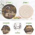 thumbnail image 4 of WOBOGO Astronauts in The Sea Of Flowers Coil Coasters Set of 6 Minimalist Cotton Woven 3.94 inch Non-Slip Insulated and Absorbent Home Accessories., 4 of 7