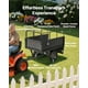 thumbnail image 3 of VEVOR Remolque Utilitario para Jardín, Remolque de Acero de 169 x 76 x 78 cm con Ruedas, Tracción Manual o Pedal, Carro de Jardín Resistente para Cortacesped, Tractor, Carga de 272,16 kg, Negro, 3 of 9