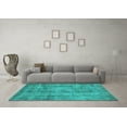 thumbnail image 3 of Ahgly Company Indoor Rectangle Oriental Turquoise Blue Industrial Area Rugs, 7' x 10', 3 of 4