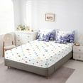 thumbnail image 4 of Butterfly Flowers Comforter Set 7 Piece Bed in a Bag Twin,Light Purple Ombre Art Oil Painting Floral Bedding Sets Rustic Aesthetic Animal Daisy Flower Sheet Set with Comforter, 4 of 5