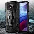thumbnail image 2 of Military-Style Hybrid Armor Case with Integrated Belt Clip and Kickstand for Motorola Moto G Power 2021 - Black, 2 of 8