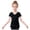Black, variant on Kids Girls Leotard Dance Top Wrapped V Neck Short Sleeve Classics Gymnastics Ballet Sweater For Sports Yoga(130,Black)