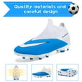 thumbnail image 4 of Cyiecw Men's Soccer Shoes High-Top Laceless Firm Ground Football Shoes Outdoor Indoor Boys Athletic Soccer Cleats, 4 of 7