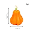 thumbnail image 3 of Racsoh Pumpkin Aromatherapy Candle Set, Handmade Scented Soy Wax Ornament, Macaron Color Fall Decor, for Thanksgiving Halloween Home Party Decor (2 Pcs, Orange), 3 of 8