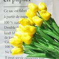 thumbnail image 2 of 20 piezas de tulipanes artificiales de PU táctil de un solo tallo arreglo de ramo de flores falsas para la decoración de la boda de la fiesta del hogar (amarillo) Sailing  Electrónica, 2 of 6
