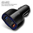 thumbnail image 4 of Universal Car Charger for Smartphones iPhone Android USB-C PD Power Delivery 2 USB QC 3.0 Fast Charging Boost Adaptive, 4 of 5