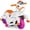 Multicolour, variant on Costway 12V Kids Ride on Unicorn Toy with Training Wheels Music One-button Start Horse Toy Blue