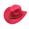 thumbnail image 2 of Trayknick Unisex Vintage Western Cowboy Hat - Wide Brim British Style Jazz Cap for Daily Outings, 2 of 8