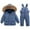 Blue, variant on Coerni Girls' Toddler Heavyweight 2-Piece Skisuit Snowsuit Waterproof Snowboard Faux Fu𝐫 Snow Suit Windproof Puffer Jacket Set