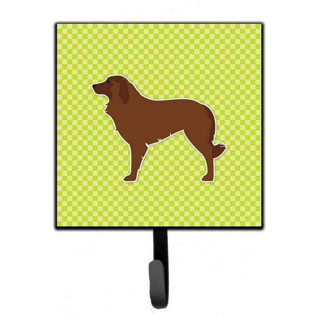 Portuguese Sheepdog Dog Checkerboard Green Leash or Key Holder