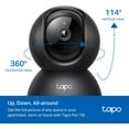 thumbnail image 4 of 1080P Indoor Pan/Tilt Wired Security Camera - Works as a Baby & Pet Monitor, Motion Detection, 2-Way Audio, Siren, Night Vision, Subscription-Free Local Storage or Optional Cloud, Black, C201, 4 of 4
