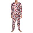 thumbnail image 3 of Honeii record rock Skull lips Pattern Mens Pajamas Set,2pcs Men's Lounge Long Sleeve Sleep Shirt and Pajama Bottoms Sleepwear Set,Mens Pjs Sets-XX-Large, 3 of 7