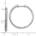 thumbnail image 2 of Auriga Fine Jewelry 10K White Gold Diamond Hinged Hoop Earrings for Women, 2 of 4