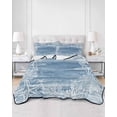 thumbnail image 2 of Twin Quilt Bedding Set, Blue Coastal Nautical Reversible Summer Quilt 3 Pieces, Summer Ocean Sea Waves Starfish Coral Lightweight Bedspreads Coverlets with 2 Pillow Shams for All Seasons, 2 of 5
