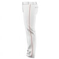 thumbnail image 3 of Alleson Athletic 655WLBY Youth Crush Premier Braided Baseball Pant-White/Red-XS, 3 of 3