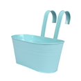 thumbnail image 6 of Hyasfey Metal Hanging Planter Window Flower Plant Holder with Drain Holes Removable Dual Hooks Flower Pot for Balcony Railing Fence, 6 of 7