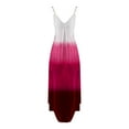 thumbnail image 2 of Amidoa Summer Beach Dresses for Women Colorblock Sleeveless Long Maxi Dress Casual Strappy V Neck Hawaiian Luau Dress, 2 of 4