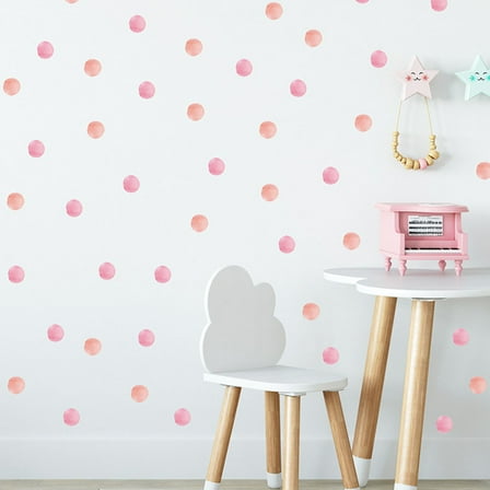 LULULION Girls Bedroom Sticker Wall Decal Pink PVC 12Pcs