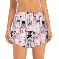thumbnail image 2 of Balery Cat Pantalones cortos deportivos para mujer con forro y dos bolsillos, elásticos, para entrenamiento, gimnasio, yoga-XX-Large, 2 of 7