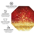 thumbnail image 4 of Disketp Red Gold Glitter Funny Coasters,4 Pcs Leather Coasters With Holder, Perfect Housewarming Hostess Gifts,Protect Furniture From Water Marks Scratch, 4 of 9