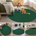 thumbnail image 6 of Round Area Rug-3ft Dark Hunter Green Non Slip Washable Circle Carpet Soft Large Floor Rugs for Living Room Bedroom Nursery Office, 6 of 9