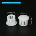 thumbnail image 2 of Uxcell Hole Plugs Plastic Screw Bumper Hole Plug Flush Snap Type Round Hole Cover Caps White 10mm(3/8"), 2 of 5