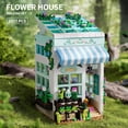 thumbnail image 2 of Flower House Building Set with LED Lights, 1077 PCS City Greenhouse Building Block Toy, Garden House Architecture Book Nook Home Decor, 2 of 7