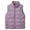 Purple, variant on VNKIDY Women Outerwear Vests Winter Padded Vest Outerwear Short Sleeveless Quilted Gilet Coat With Fashionable Stand Collar For Cold Weather Fashionable Tops