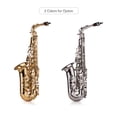 thumbnail image 3 of Eb Alto Saxophone Sax Brass Lacquered Gold 802 Key Type Woodwind Instrument with Padded Carry Case Gloves Cleaning Cloth Brush Sax Straps Reeds, 3 of 5