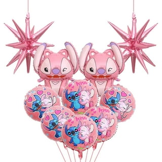 38Pcs Lilo and Stitch Balloons, 24in Stitch Foil Balloons, 16in
