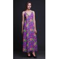 thumbnail image 3 of Bimba Robe Longue Maxi à Bretelles Spaghetti Ajustables à Imprimé Floral Tenue de Plage d'Été-Xxx-Grand, 3 of 5