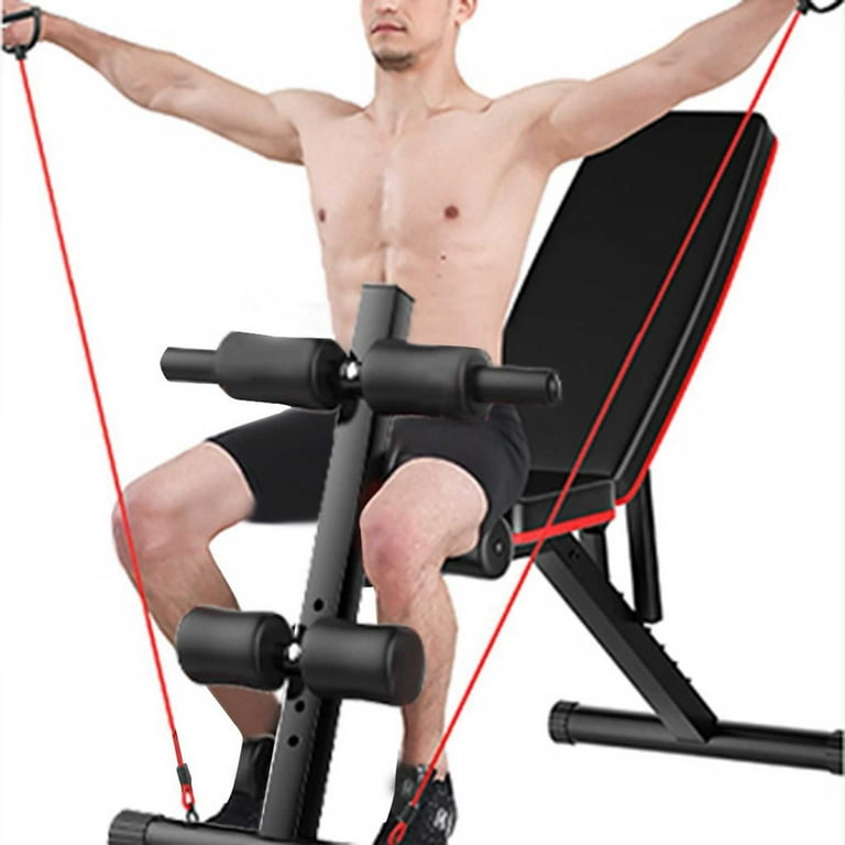 Home gym adjustable weight bench foldable workout bench sit up ab incline abs bench flat fly press fitness rope new arrivals