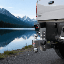 Uriah Products Aluma-Tow Adjustable Trailer Hitch - 12000 lbs Towing, 3 Interchangeable Balls, Locking Pins, Rustproof Aluminum for Truck/RV/Van