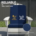 thumbnail image 4 of Ottowood Outdoor Adirondack Chair Cushions Set of 2 - Removable Covers, Water-Repellent, Fade-Resistant, Non-Slip Bottom & Securing Straps, Universal Fit for Most Chairs - Navy, 4 of 8