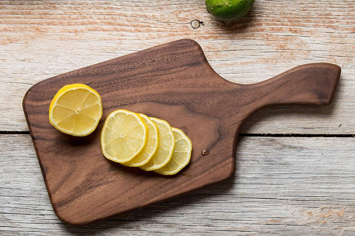 Brazos Home Dark Walnut Wood Cutting Board for Kitchen, Seasoned, Chopping Board, Wood Cheese Board, Charcuterie Platter, Ideal for Serving or Chopping Fruit, Vegetables, Cheese or Meat, 11x6, Small