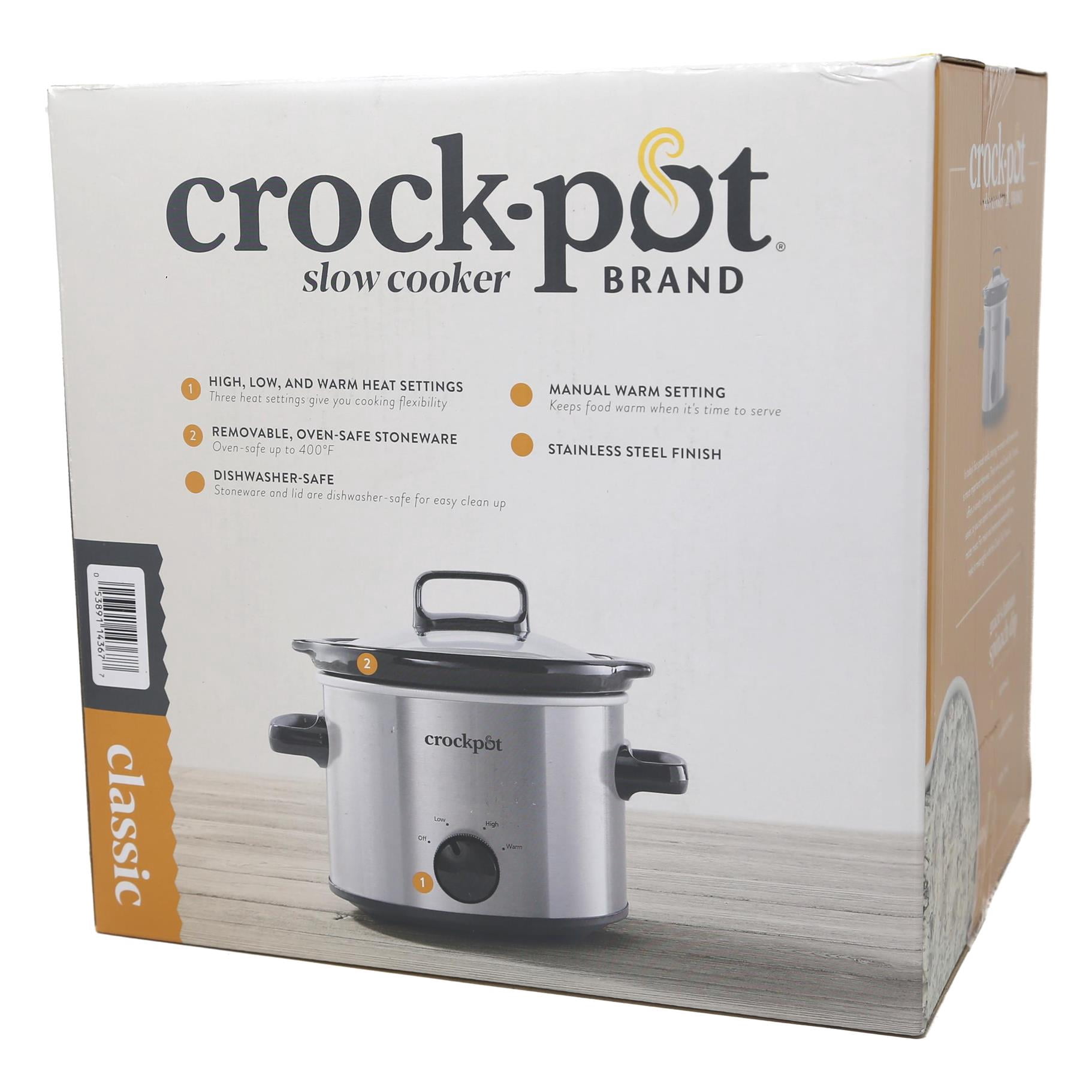 Crock-Pot 2qt Slow Cooker - Classic Stainless Steel