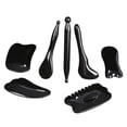 thumbnail image 3 of 7Pcs Guasha Scraping Massage Tool Guasha Board Face Lift Resin for Women Men Adults Traditional Facial Scraping Massage Tool Scraping Board Black, 3 of 9