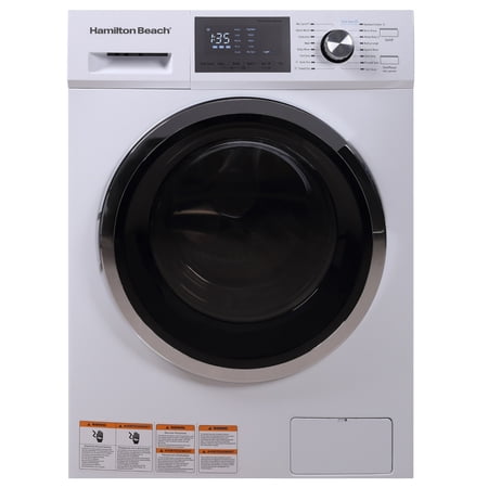 Hamilton Beach 2.7 Cu. ft. Front Loading Washer and Dryer, All-In-One Washer-Dryer Combo with with 12+ Wash Programs, 800 RPM Spin Speed, White