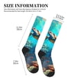 thumbnail image 2 of Lsque Underwater Fish Turtle Pattern Sport Compression Socks for Men & Women 15-20 mmHg Knee High Nurse Pregnant Running Medical and Travel Athletic, 2 of 6