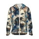thumbnail image 1 of Fotbe Exotic Blue Cat Chaqueta con Protección Solar UPF 50+ para Hombre y Mujer, Camisa con Capucha y Bolsillos-Large, 1 of 7