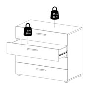 Tvilum Loft 4 Drawer Chest Dresser for Adults, White