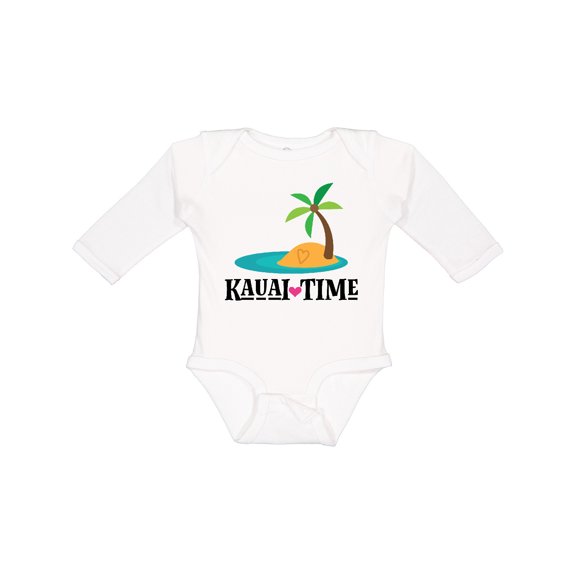 Inktastic Kauai Time Hawaii Island Boys or Girls Long Sleeve Baby Bodysuit