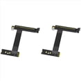 thumbnail image 1 of 2X M.2 NGFF Key M to PCIe 16x Graphics Card Riser Adapter Card, Nvme to PCI-Express 16X Extension Cable(Left Direction),2 x Graphics Card Riser Adapter Card,Black, 1 of 6