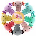 thumbnail image 2 of Poupée Salamandre Bleue Jouet en Peluche Axolotl Poupée Dinosaure hexagonal Poupée de Chiffon, 2 of 4