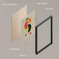 thumbnail image 4 of PixonSign Framed Wall Art, Mid-Century Abstract Shape Polygon Collage Artwork, Set of 4 Geometric Modern Prints Wall Decor, Contemporary Fine Wall Décor for Living Room, Bedroom - 8"x10" Black, 4 of 5