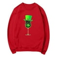thumbnail image 2 of NuoCaiYun Sweatshirts for Women St. Patrick's Day Printed Long Sleeved Round Neck Fashionable Casual Hooded Sweatshirt Tops, 2 of 6